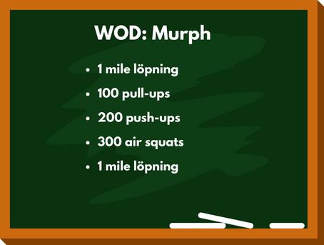 WOD Murph crossfit med löpning 1 mile